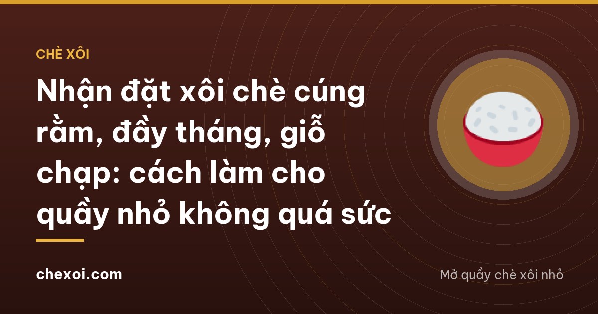 Several round plates of molded red gac sticky rice and bowls of sweet soup arranged neatly on a table ready for delivery, hands covering them with clear wrap, soft indoor light